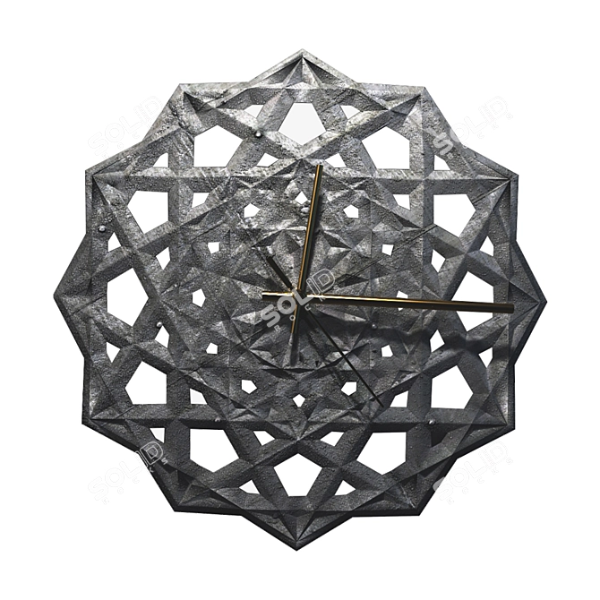 Parametric Concrete Wall Clock 3D model image 1