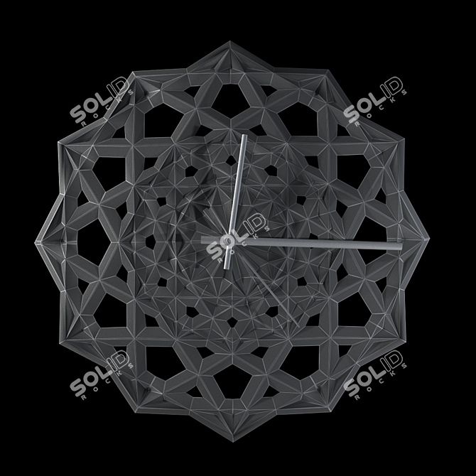 Parametric Concrete Wall Clock 3D model image 3