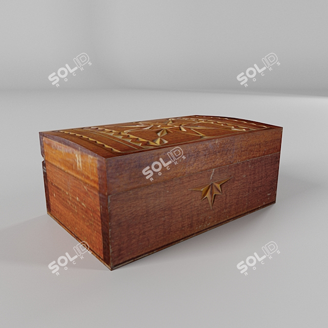 Eternal Elegance: Vintage Casket 3D model image 1