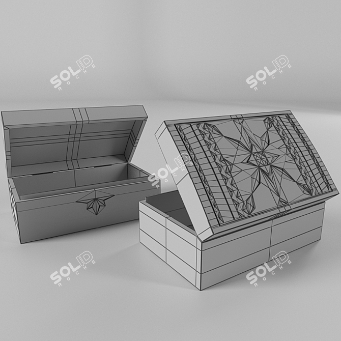 Eternal Elegance: Vintage Casket 3D model image 3