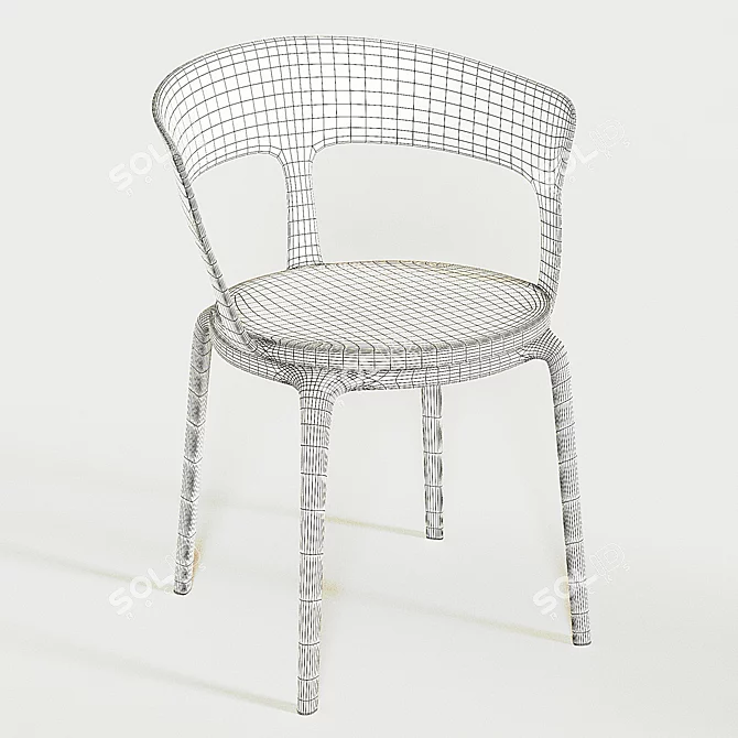 Elegant Luna Chair by Softline 3D model image 3