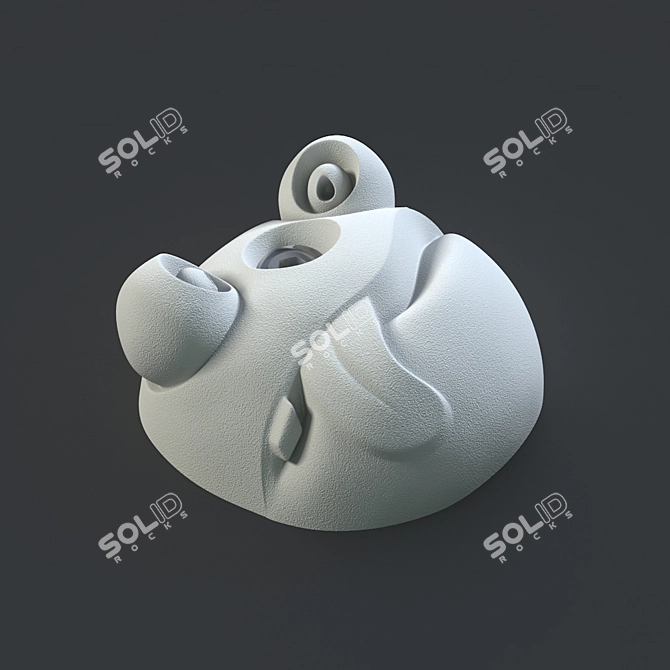 Dynamic Grip Climbing Hold 3D model image 2