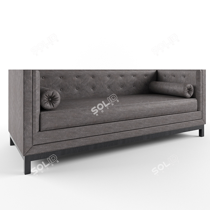 Zoe Leather Sofa - Sleek and Stylish 3D model image 1