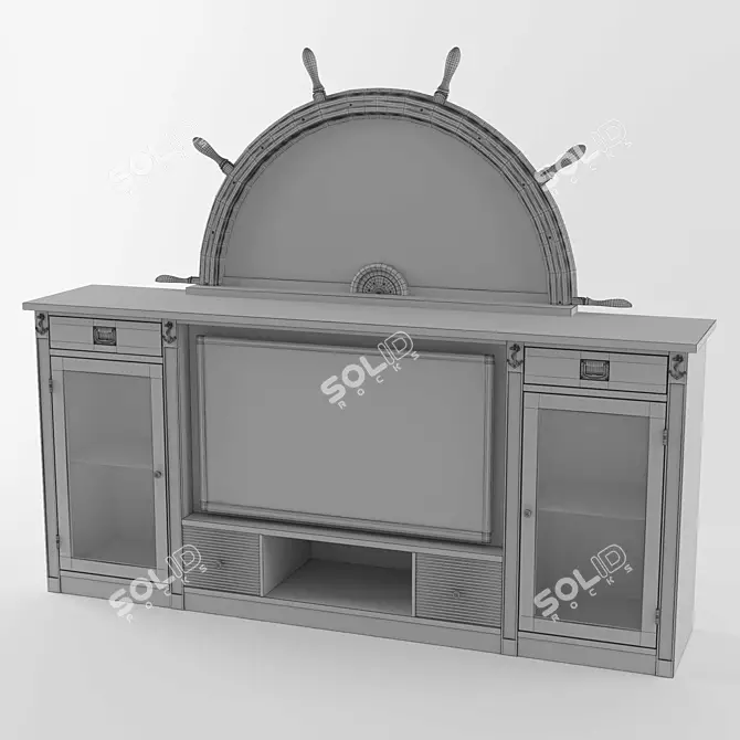 Italian Caroti Magellano Art. 716: Stylish TV Stand & Buffet 3D model image 3