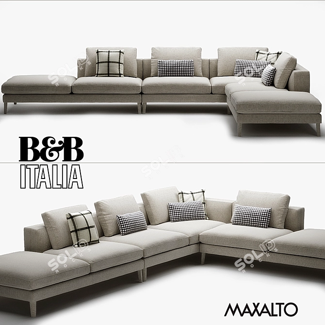 B&B Maxalto Dives Corner Sofa 3D model image 1