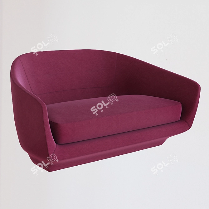 Modern Foam U Sofa 3D model image 1