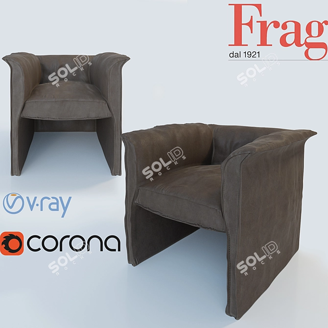 Elegant Parentesi Pendant Light 3D model image 1