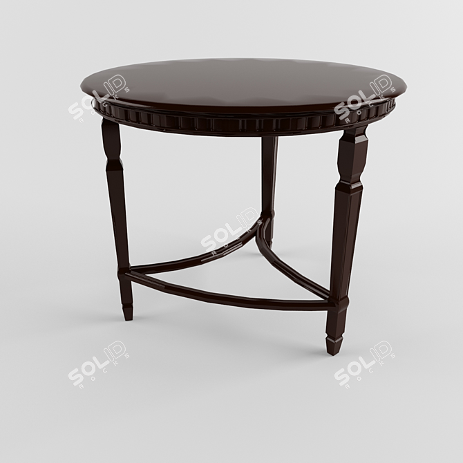 Minimalist Wooden Coffee Table 3D model image 1