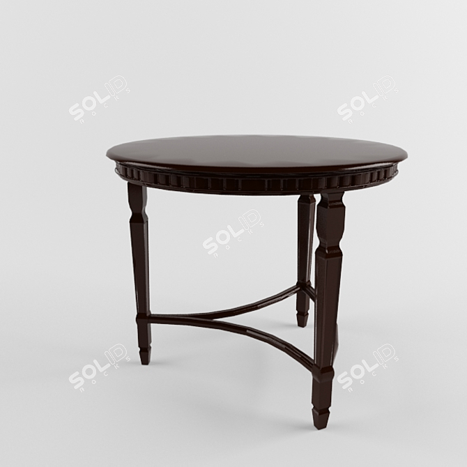 Minimalist Wooden Coffee Table 3D model image 2