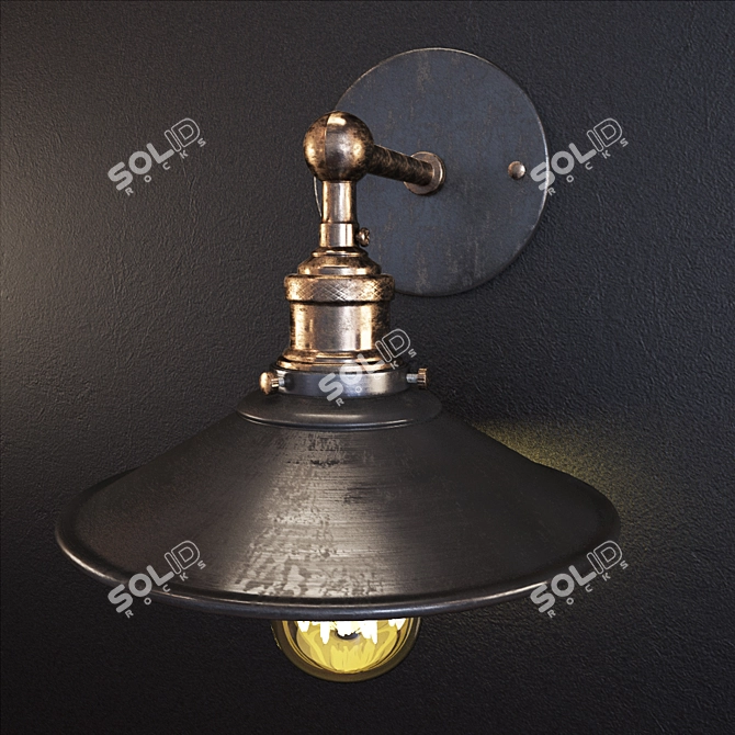 Vintage 50s Retro Lamp 3D model image 1