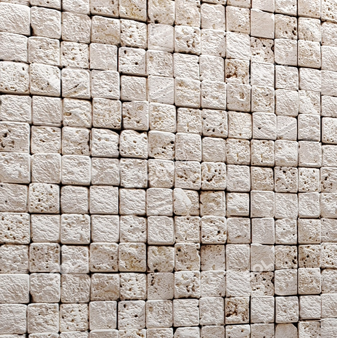 Natural Stone Mosaic 3D model image 2