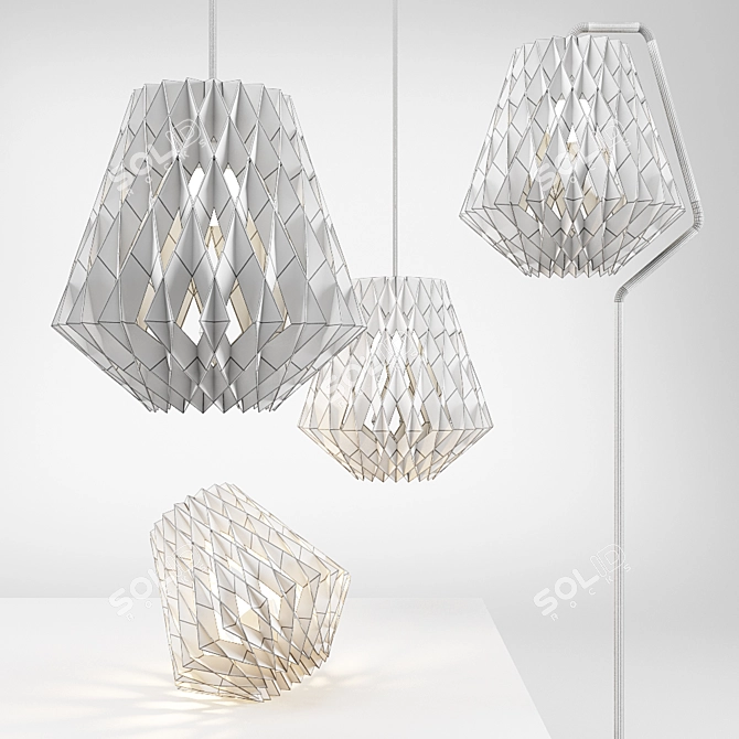 Pilke 36 Collection: Floor Lamp, Chandelier, Table Lamp 3D model image 2