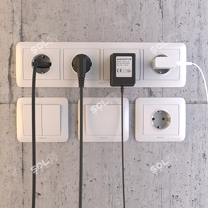 Ultimate Power Kit: Adapters, Sockets & Switches 3D model image 1