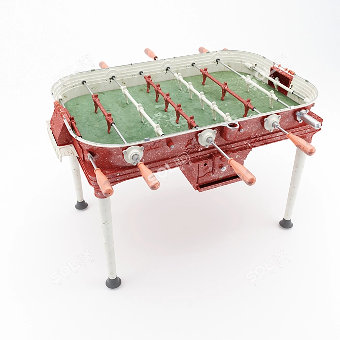 Vintage Argentinian Foosball Table 3D model image 1