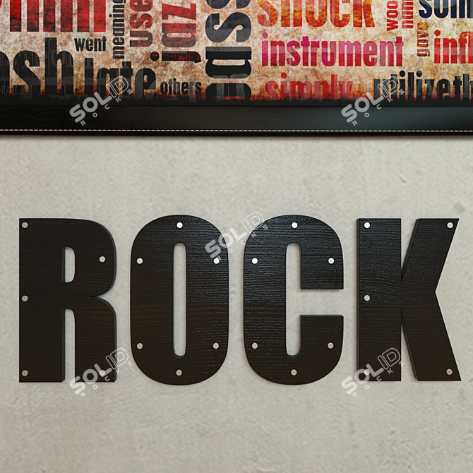 Rock & Roll Posters Set 3D model image 3