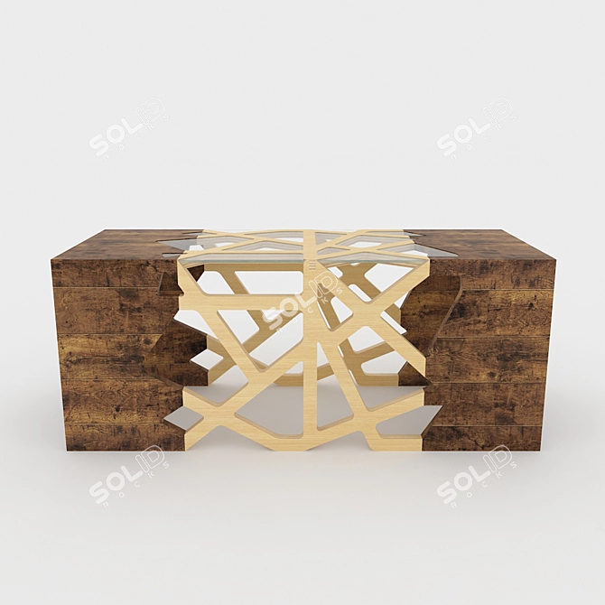 Glass Top Coffee Table 3D model image 1