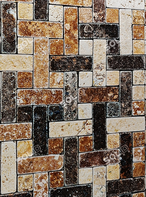 Natural Stone Mosaic 3D model image 2