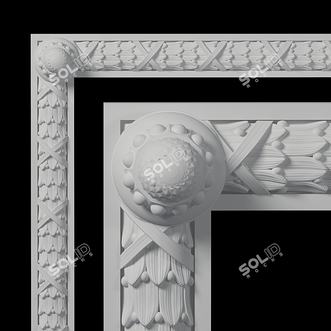  Intricate Molding Design | High Polygon Count 3D model image 1