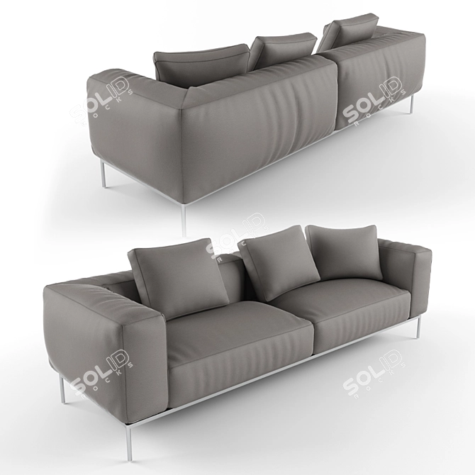 Luxury Modern Sofa: B&B Italia Frank 3D model image 2