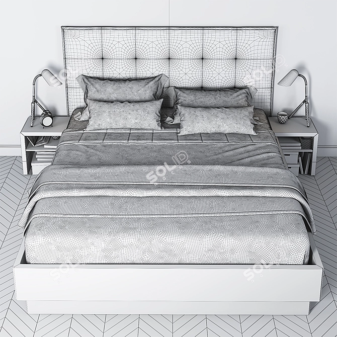 Boconcept Lugano Bed Set 3D model image 3