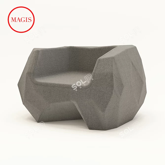 Magis PIEDRAS Low Outdoor Chair 3D model image 1
