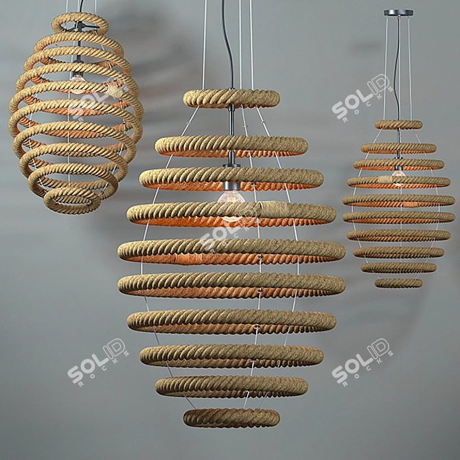 Loft Country Hanging Lamp 3D model image 2