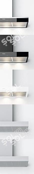 Miele DA 6690 W: Sleek Stainless Steel Cooktop 3D model image 2