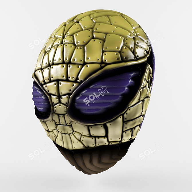 Alien Head Figurine 3D model image 1