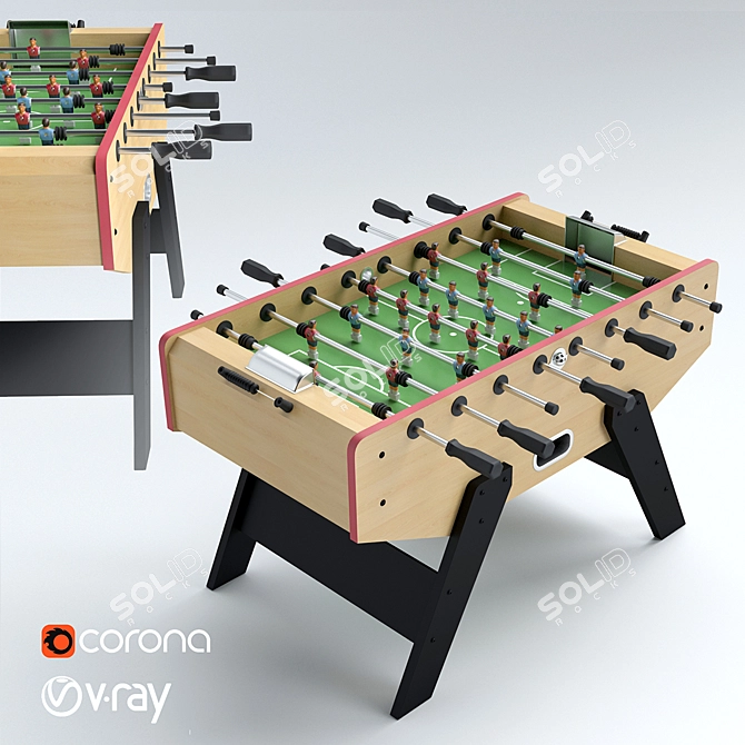 Valencia Table Football 3D model image 1