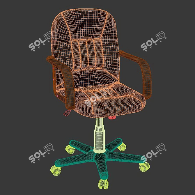 Title: ErgoPro Office Chair 3D model image 2