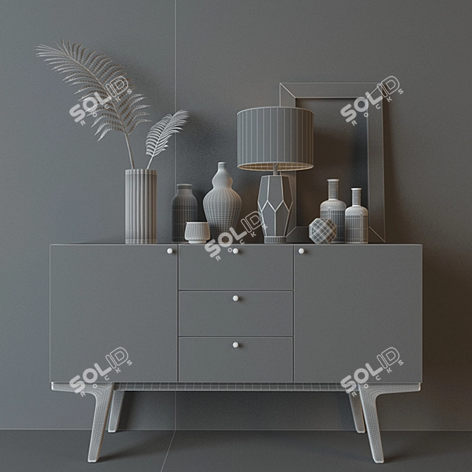 Modern Buffet by West Elm 3D model image 3