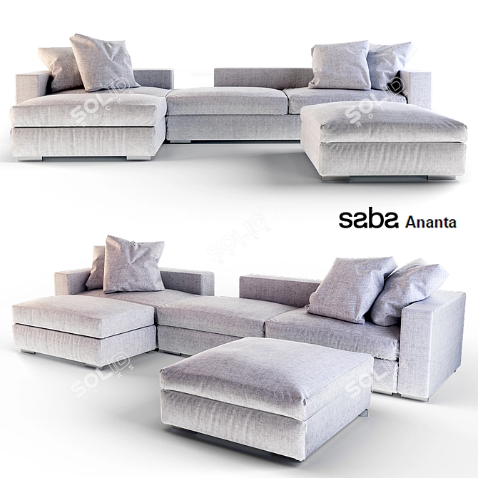 Saba Ananta Sectional Sofa 3D model image 1