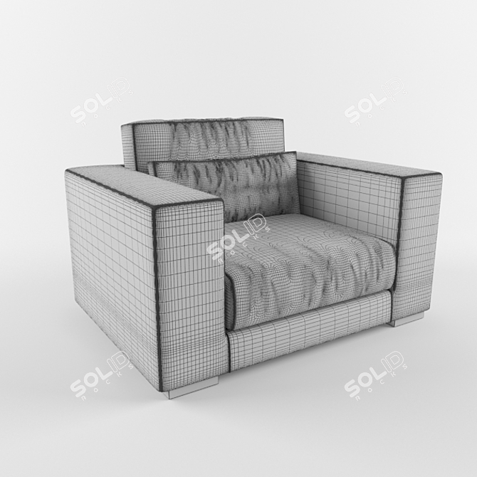 Elegant Piet Boon Armchair 3D model image 3