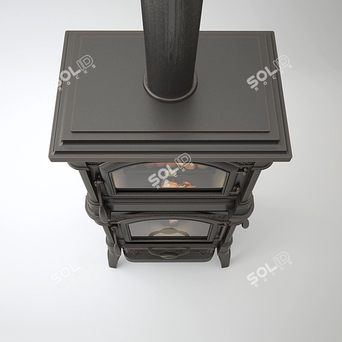 Vintage Hearth: Authentic Charm 3D model image 3