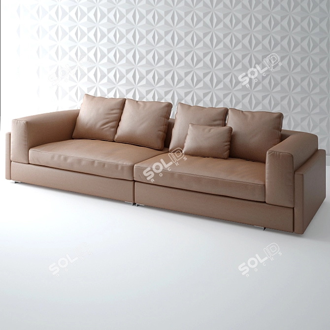 Luxury Chaise Lounge: Customizable and Exclusive 3D model image 1