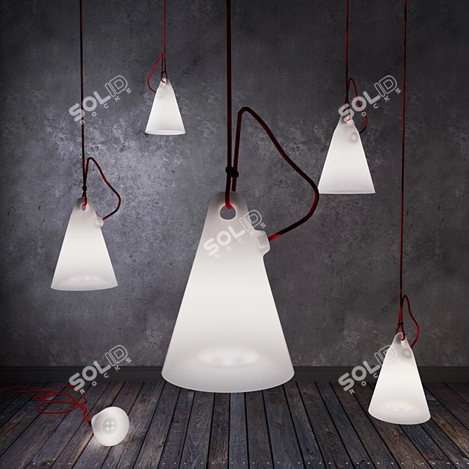 Elegant Trilly Pendant Light 3D model image 1