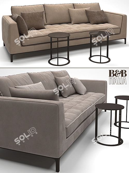 Elegant Maxalto Lucrezia Sofa - Choices in Colors 3D model image 2