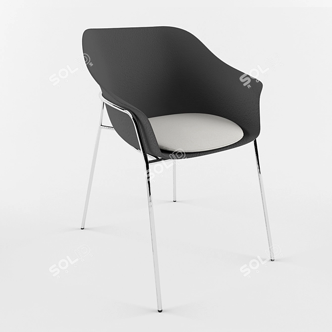 Minimalist Ettoriano Chairs 3D model image 1