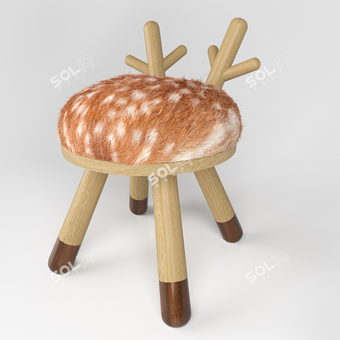 Bambi Children's Chair: Simply Adorable 3D model image 1