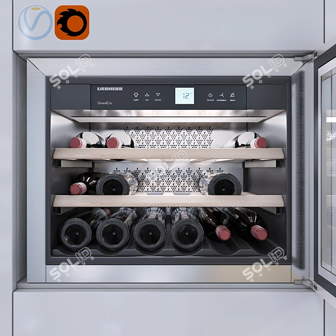 Premium Built-in Wine Cabinet: Liebherr WKEes 553 3D model image 2