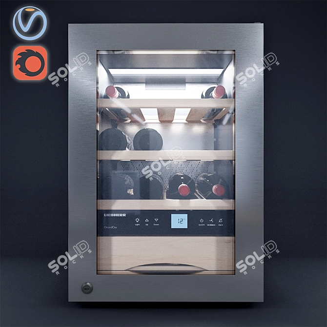 Liebherr WKes 653 - 20 GrandCru Wine Cabinet: Elegant Storage Solution 3D model image 1