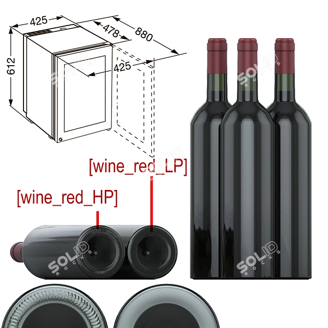 Liebherr WKes 653 - 20 GrandCru Wine Cabinet: Elegant Storage Solution 3D model image 3