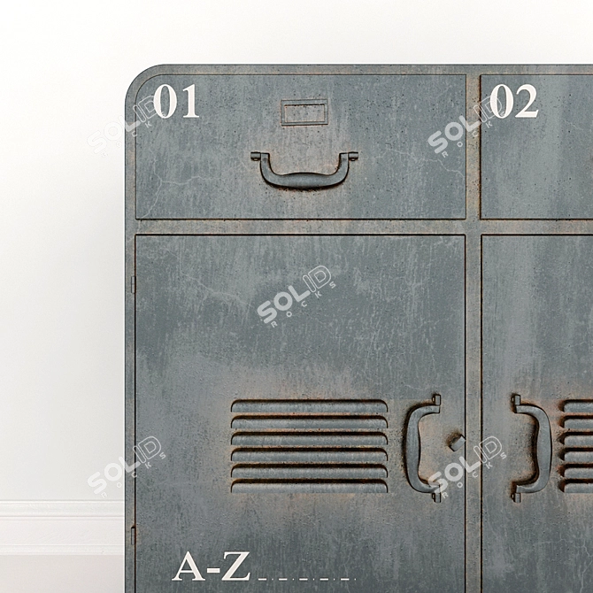 Steel Storage Cabinet 3D model image 2