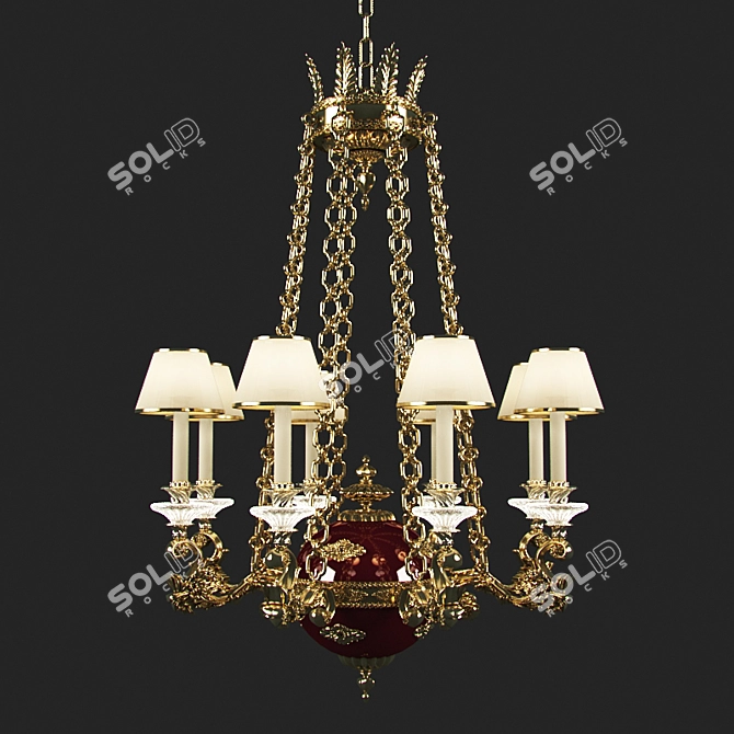 Mariner Royal Chandelier 20109 with Czech Crystal 3D model image 1