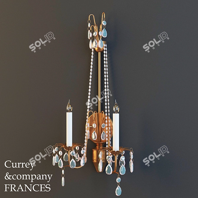 Elegant Frances Wall Sconce 3D model image 1