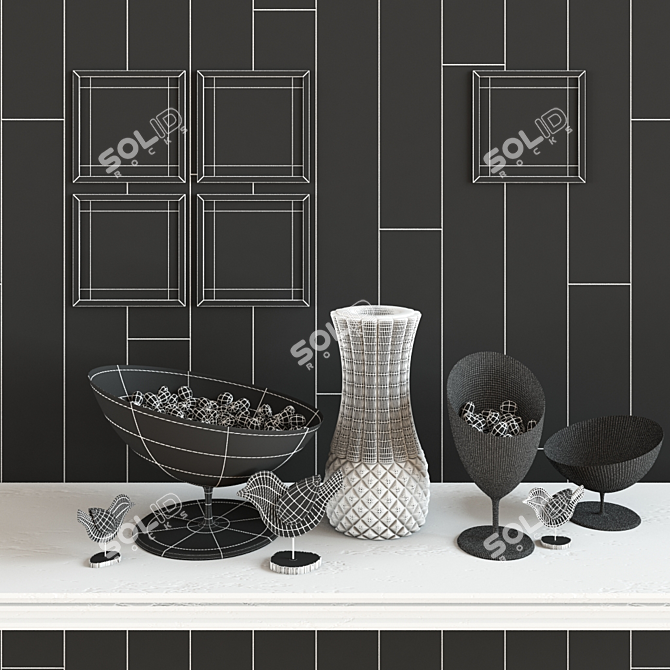 Elegant Decor Set 3D model image 3