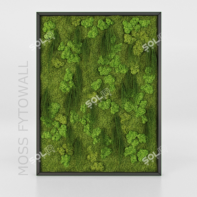 Mossy Green Wall Decor 3D model image 2