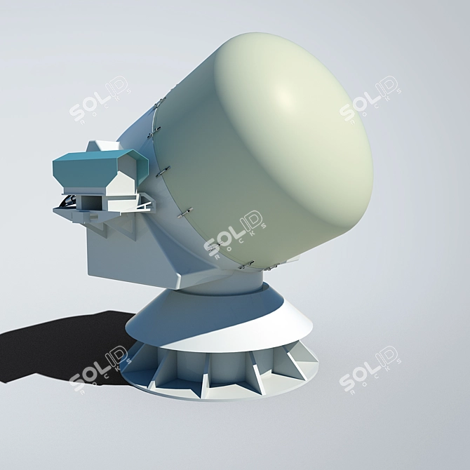 Shipboard Radar Fire Control Antenna 3D model image 1