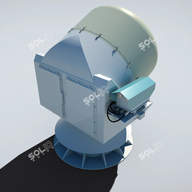 Shipboard Radar Fire Control Antenna 3D model image 2