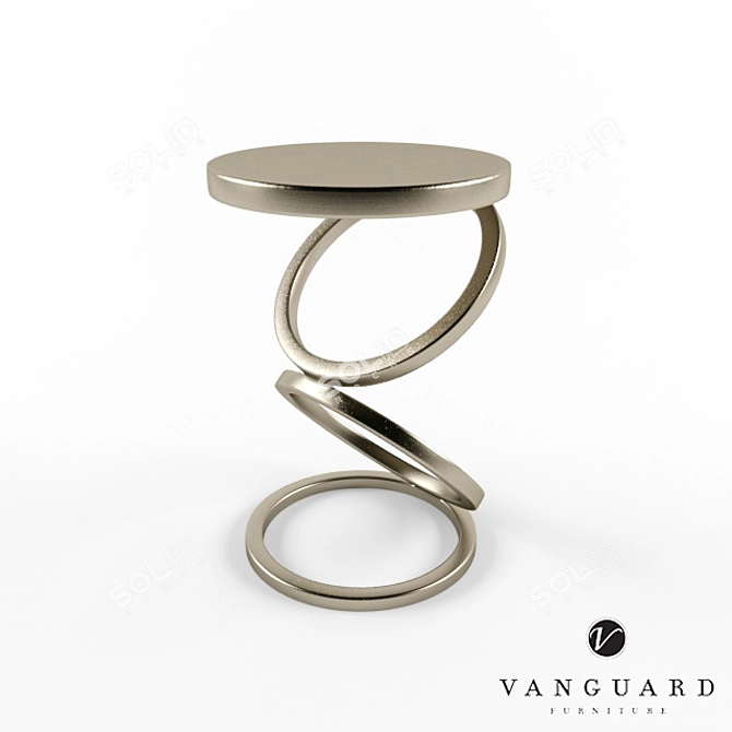 Solvay Spot Table: Sleek & Functional 3D model image 1